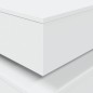 vidaXL Tavolino da Salotto con Luci LED Bianco 50x50x40 cm