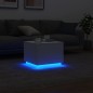 vidaXL Tavolino da Salotto con Luci LED Bianco 50x50x40 cm vidaXL Tavolino da Salotto con Luci LED Bianco 50x50x40 cm