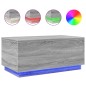 vidaXL Tavolino da Soggiorno con Luci LED Grigio Sonoma 90x50x40 cm vidaXL Tavolino da Soggiorno con Luci LED Grigio Sonoma 90x50x40 cm