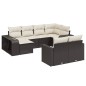 vidaXL Set Divani da Giardino 10pz con Cuscini in Polyrattan Nero vidaXL Set Divani da Giardino 10pz con Cuscini in Polyrattan Nero