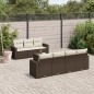 vidaXL Set Divani da Giardino 8 pz con Cuscini Marrone in Polyrattan vidaXL Set Divani da Giardino 8 pz con Cuscini Marrone in Polyrattan