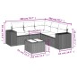 vidaXL Set Divano da Giardino 6 pz con Cuscini Marrone in Polyrattan