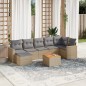 vidaXL Set Divano da Giardino 8 pz con Cuscini Beige in Polyrattan vidaXL Set Divano da Giardino 8 pz con Cuscini Beige in Polyrattan