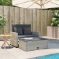 vidaXL Divano da Giardino con Cuscini 2 Posti Grigio Chiaro Polyrattan
