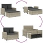 vidaXL Divano da Giardino con Cuscini 2 Posti Grigio Chiaro Polyrattan