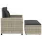 vidaXL Divano da Giardino con Cuscini 2 Posti Grigio Chiaro Polyrattan