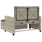 vidaXL Divano da Giardino con Cuscini 2 Posti Grigio Chiaro Polyrattan