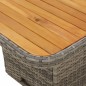 vidaXL Set da Pranzo da Giardino 5 pz con Cuscini in Polyrattan Grigio vidaXL Set da Pranzo da Giardino 5 pz con Cuscini in Polyrattan Grigio