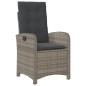 vidaXL Set da Pranzo da Giardino 5 pz con Cuscini in Polyrattan Grigio vidaXL Set da Pranzo da Giardino 5 pz con Cuscini in Polyrattan Grigio