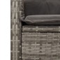 vidaXL Set da Pranzo da Giardino 5 pz con Cuscini in Polyrattan Grigio vidaXL Set da Pranzo da Giardino 5 pz con Cuscini in Polyrattan Grigio