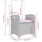 vidaXL Set da Pranzo da Giardino 5 pz con Cuscini in Polyrattan Grigio vidaXL Set da Pranzo da Giardino 5 pz con Cuscini in Polyrattan Grigio