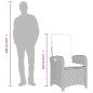 vidaXL Set da Pranzo da Giardino 5 pz con Cuscini in Polyrattan Grigio vidaXL Set da Pranzo da Giardino 5 pz con Cuscini in Polyrattan Grigio