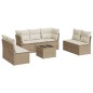 vidaXL Set Divano da Giardino 8 pz con Cuscini Beige in Polyrattan vidaXL Set Divano da Giardino 8 pz con Cuscini Beige in Polyrattan