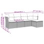 vidaXL Set Divano da Giardino 5 pz con Cuscini Marrone in Polyrattan vidaXL Set Divano da Giardino 5 pz con Cuscini Marrone in Polyrattan