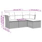 vidaXL Set Divani da Giardino 4 pz con Cuscini Nero in Polyrattan vidaXL Set Divani da Giardino 4 pz con Cuscini Nero in Polyrattan