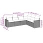 vidaXL Set Divano da Giardino 6 pz con Cuscini Grigio in Polyrattan