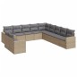 vidaXL Set Divani da Giardino 11 pz con Cuscini Beige in Polyrattan vidaXL Set Divani da Giardino 11 pz con Cuscini Beige in Polyrattan