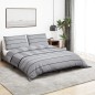 vidaXL Set Copripiumino Grigio 200x200 cm in Cotone vidaXL Set Copripiumino Grigio 200x200 cm in Cotone