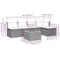 vidaXL Set Divano da Giardino 6 pz con Cuscini Nero in Polyrattan vidaXL Set Divano da Giardino 6 pz con Cuscini Nero in Polyrattan