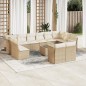 vidaXL Set Divano da Giardino 13 pz con Cuscini Beige in Polyrattan vidaXL Set Divano da Giardino 13 pz con Cuscini Beige in Polyrattan