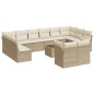 vidaXL Set Divano da Giardino 13 pz con Cuscini Beige in Polyrattan vidaXL Set Divano da Giardino 13 pz con Cuscini Beige in Polyrattan