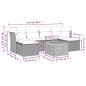 vidaXL Set Divani da Giardino 7 pz con Cuscini Grigio in Polyrattan vidaXL Set Divani da Giardino 7 pz con Cuscini Grigio in Polyrattan