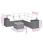 vidaXL Set Divano da Giardino 6 pz con Cuscini Nero in Polyrattan