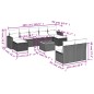 vidaXL Set Divano da Giardino 10 pz con Cuscini Beige in Polyrattan
