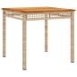 vidaXL Set da Pranzo da Giardino 5 pz con Cuscini Beige in Polyrattan