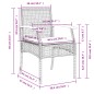vidaXL Set da Pranzo da Giardino 5 pz con Cuscini Beige in Polyrattan