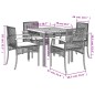 vidaXL Set da Pranzo da Giardino 5 pz con Cuscini Beige in Polyrattan