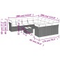 vidaXL Set Divani da Giardino 12 pz con Cuscini Nero in Polyrattan vidaXL Set Divani da Giardino 12 pz con Cuscini Nero in Polyrattan