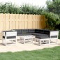 vidaXL Set Salotto Giardino 8pz con Cuscini Bianco Legno Massello Pino vidaXL Set Salotto Giardino 8pz con Cuscini Bianco Legno Massello Pino