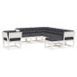 vidaXL Set Salotto Giardino 8pz con Cuscini Bianco Legno Massello Pino vidaXL Set Salotto Giardino 8pz con Cuscini Bianco Legno Massello Pino