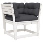 vidaXL Set Salotto Giardino 8pz con Cuscini Bianco Legno Massello Pino vidaXL Set Salotto Giardino 8pz con Cuscini Bianco Legno Massello Pino