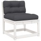 vidaXL Set Salotto Giardino 8pz con Cuscini Bianco Legno Massello Pino vidaXL Set Salotto Giardino 8pz con Cuscini Bianco Legno Massello Pino