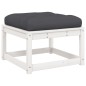 vidaXL Set Salotto Giardino 8pz con Cuscini Bianco Legno Massello Pino vidaXL Set Salotto Giardino 8pz con Cuscini Bianco Legno Massello Pino