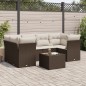 vidaXL Set Divani da Giardino 7 pz con Cuscini Marrone in Polyrattan vidaXL Set Divani da Giardino 7 pz con Cuscini Marrone in Polyrattan