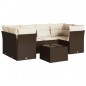 vidaXL Set Divani da Giardino 7 pz con Cuscini Marrone in Polyrattan vidaXL Set Divani da Giardino 7 pz con Cuscini Marrone in Polyrattan