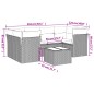 vidaXL Set Divani da Giardino 7 pz con Cuscini Marrone in Polyrattan vidaXL Set Divani da Giardino 7 pz con Cuscini Marrone in Polyrattan