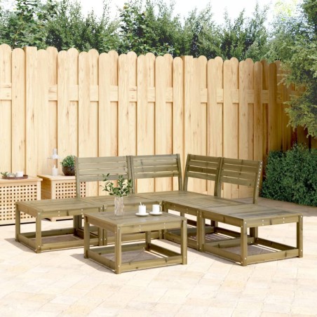 vidaXL Set Divani da Giardino 5 pz in Legno Impregnato di Pino