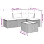 vidaXL Set Divano da Giardino 5 pz con Cuscini Marrone in Polyrattan vidaXL Set Divano da Giardino 5 pz con Cuscini Marrone in Polyrattan