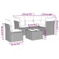vidaXL Set Divano da Giardino 6pz con Cuscini Grigio Chiaro Polyrattan