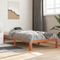 vidaXL Letto senza Materasso Marrone Cera 100x200 cm in Legno di Pino vidaXL Letto senza Materasso Marrone Cera 100x200 cm in Legno di Pino