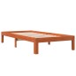 vidaXL Letto senza Materasso Marrone Cera 100x200 cm in Legno di Pino vidaXL Letto senza Materasso Marrone Cera 100x200 cm in Legno di Pino