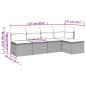 vidaXL Set Divano da Giardino 5 pz con Cuscini Marrone in Polyrattan vidaXL Set Divano da Giardino 5 pz con Cuscini Marrone in Polyrattan