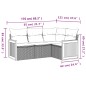 vidaXL Set Divano da Giardino 4 pz con Cuscini Beige in Polyrattan vidaXL Set Divano da Giardino 4 pz con Cuscini Beige in Polyrattan