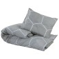 vidaXL Set Copripiumino Grigio 155x220 cm in Cotone vidaXL Set Copripiumino Grigio 155x220 cm in Cotone