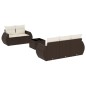 vidaXL Set Divano da Giardino 6 pz con Cuscini Marrone in Polyrattan vidaXL Set Divano da Giardino 6 pz con Cuscini Marrone in Polyrattan