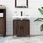 vidaXL Mobile Lavabo Bagno Rovere Marrone 60x30x60cm Legno Multistrato vidaXL Mobile Lavabo Bagno Rovere Marrone 60x30x60cm Legno Multistrato
